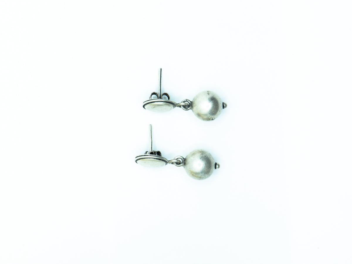 Round Plain Beads Earring - SAADHGEE