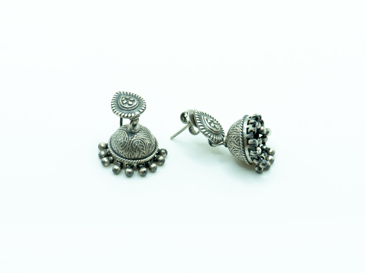 Flower Embossed Jhumki - ADA