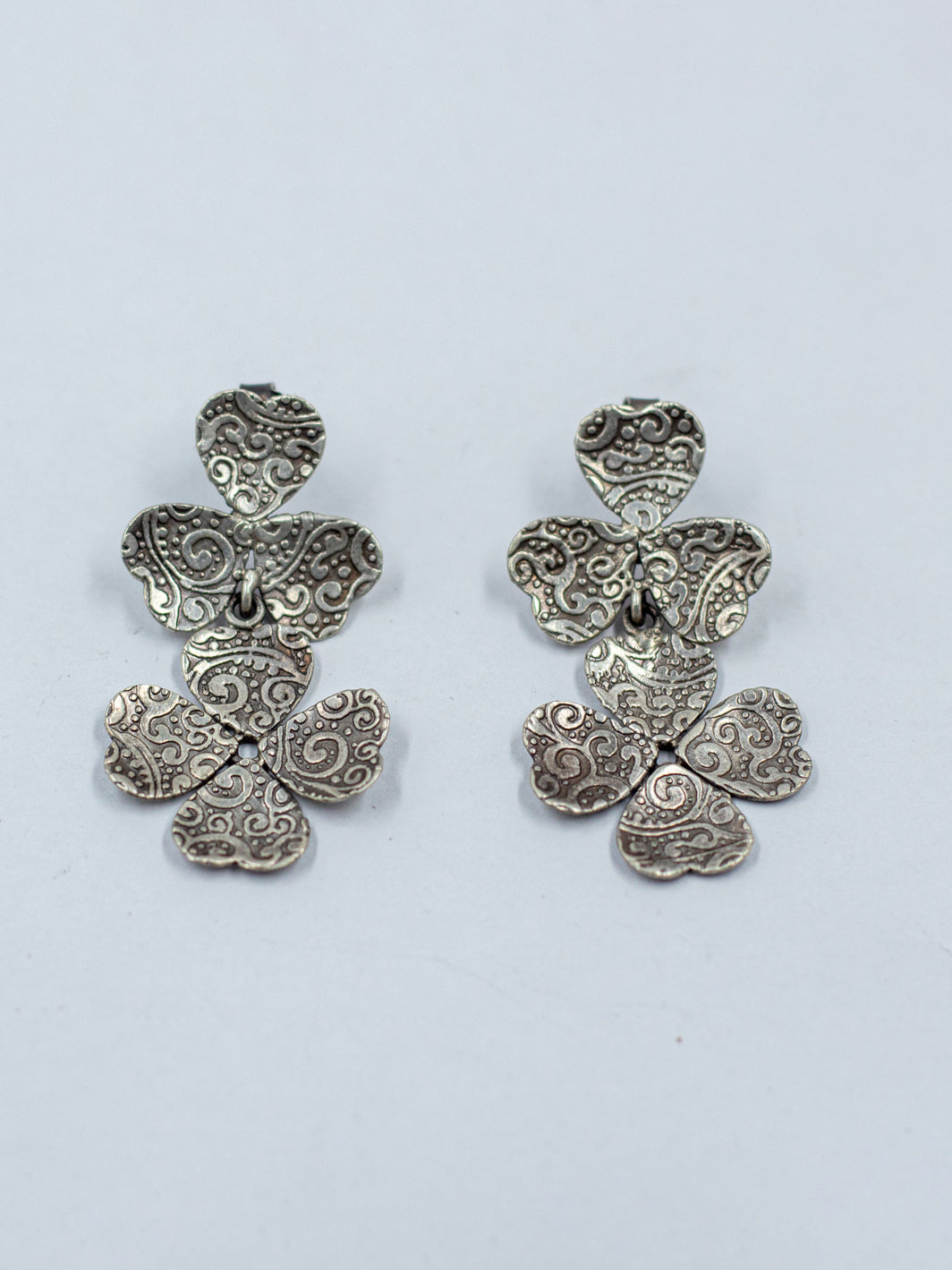 Textured Floral Earring