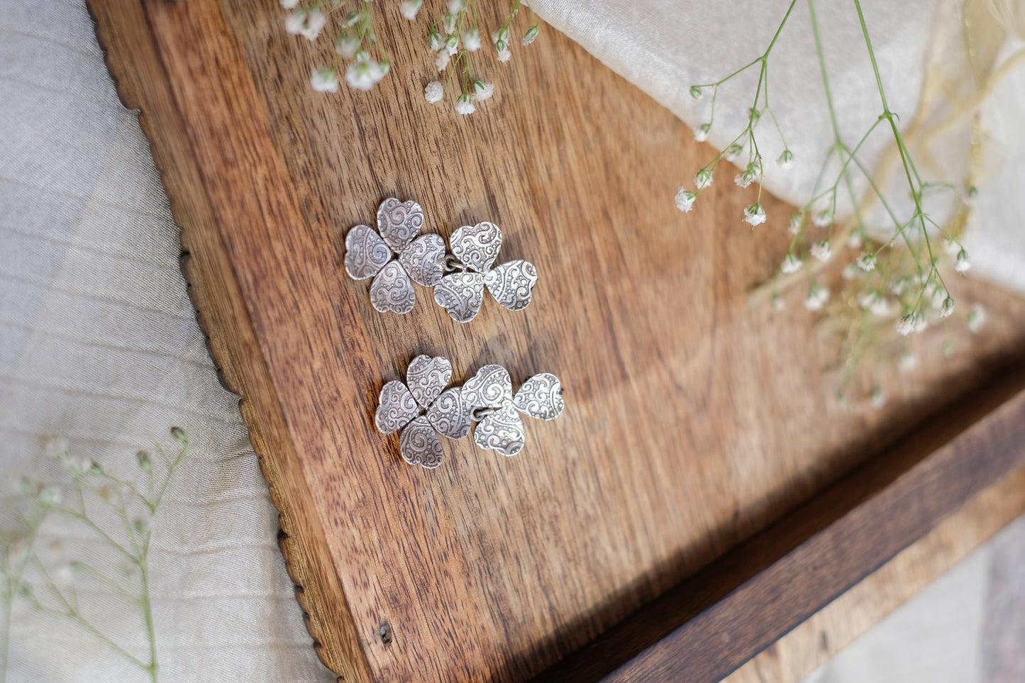 Textured Floral Earring