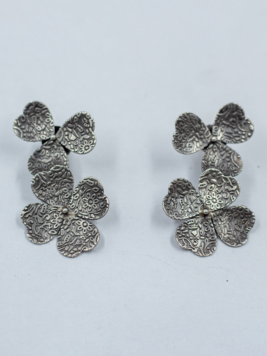 Textured Floral Earring