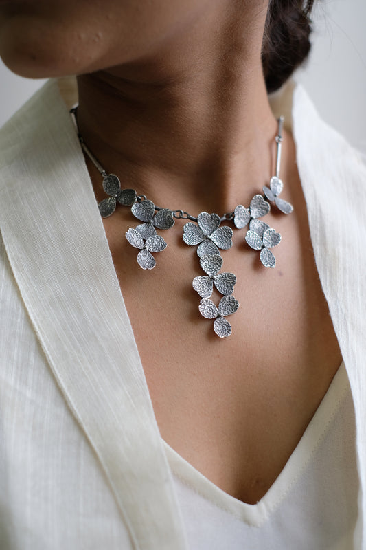 Textured Floral Necklace