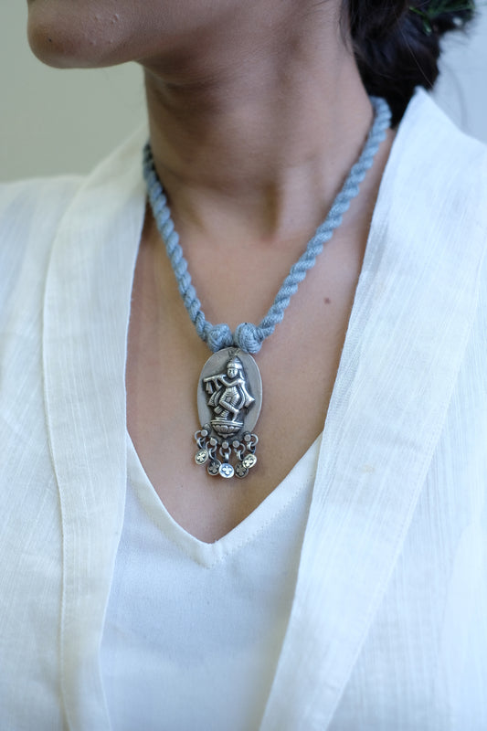 Krishna Playing Flute Necklace