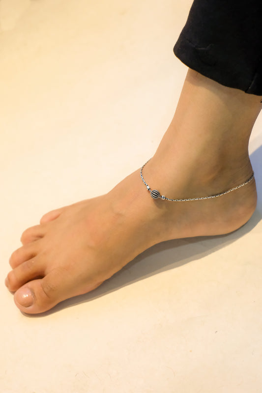 Everyday ball anklet Pair