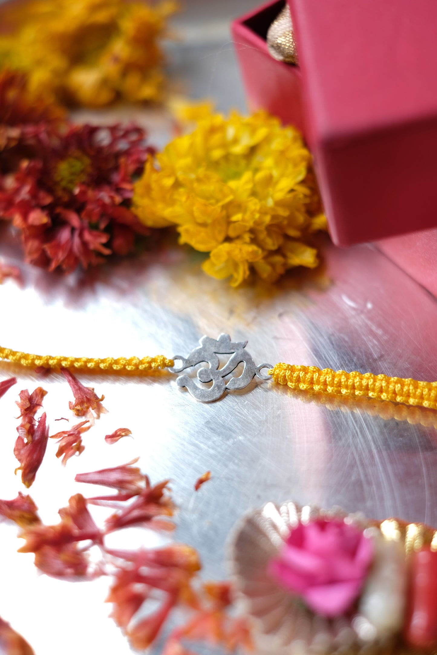 Silver Om Rakhi