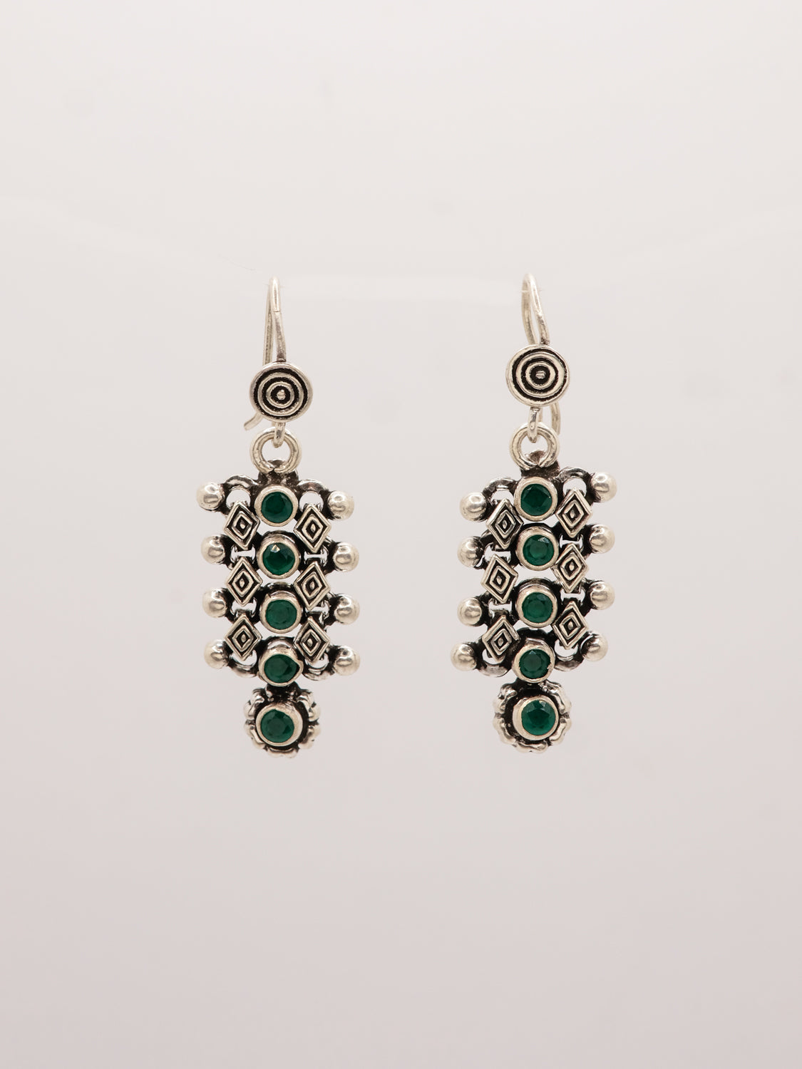 Green stone earring