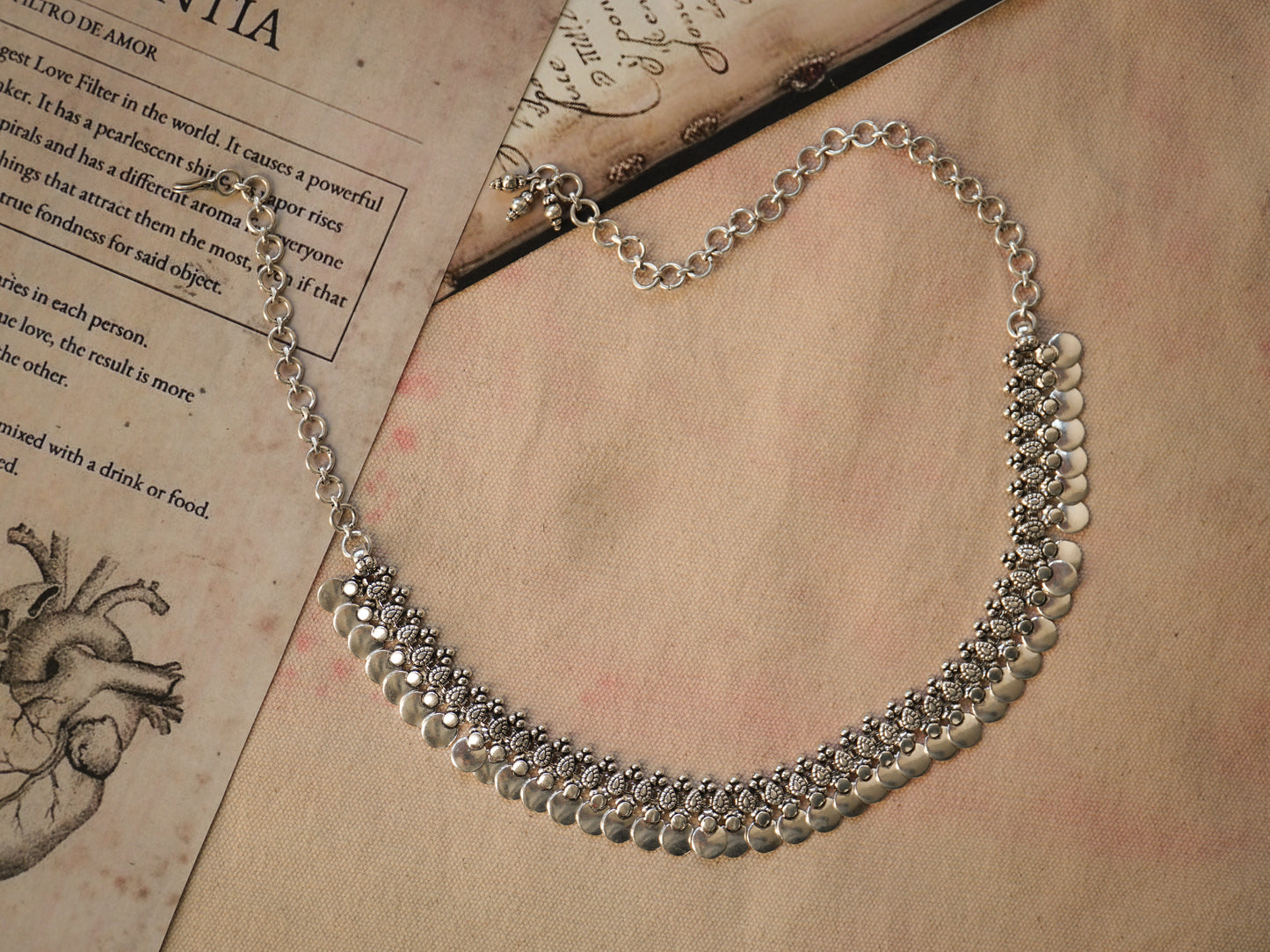 Silver Flat Coin Necklace