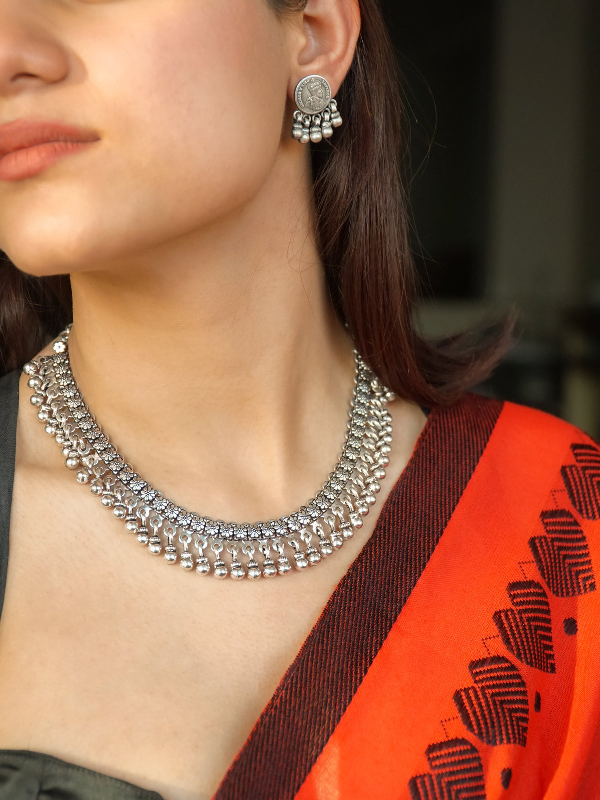 Floral Ghungaroo Necklace
