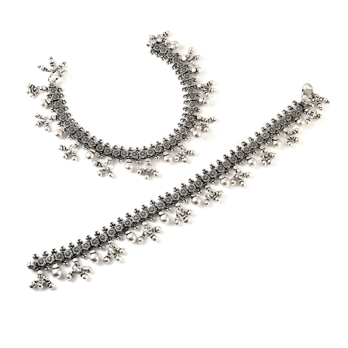 Ball Floral Ghungroo Anklet Pair