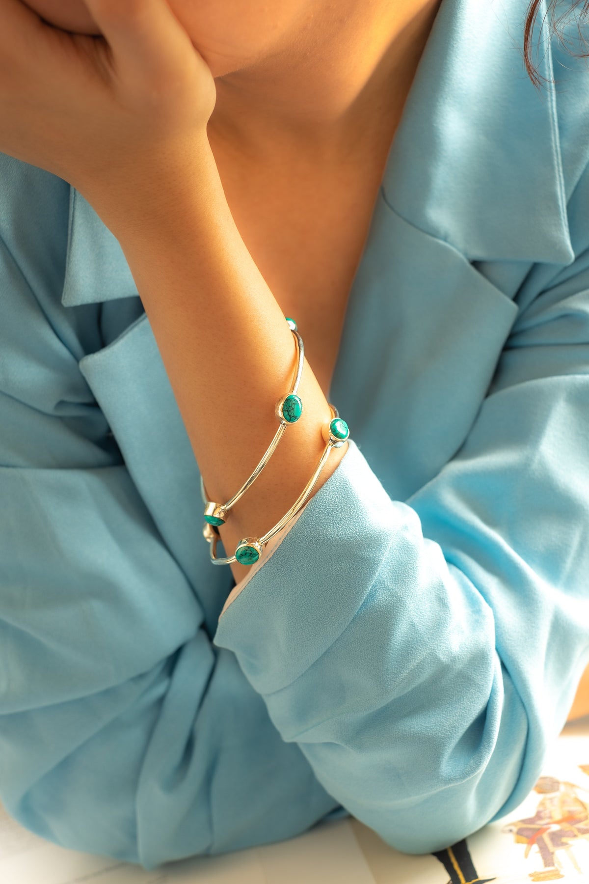 Elegant Turquoise Silver bangle