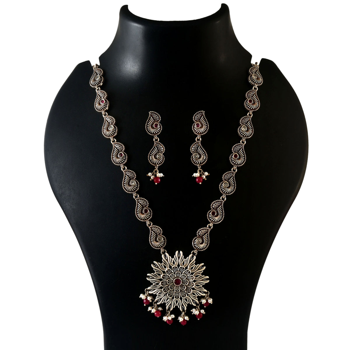 Peacock Floral Ranihaar Necklace
