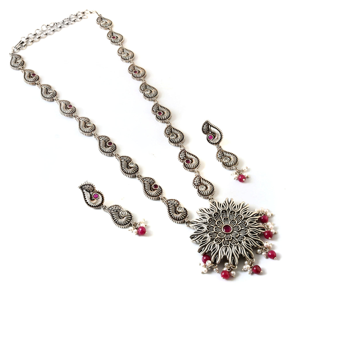 Peacock Floral Ranihaar Necklace