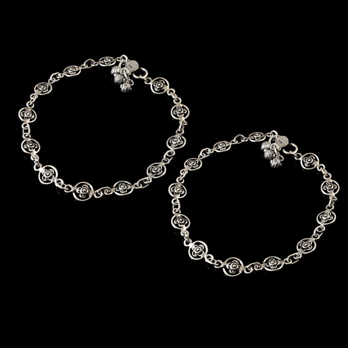 Geometric Floral Anklet