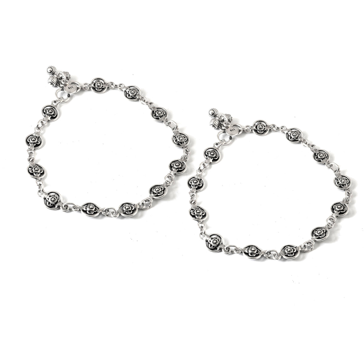 Geometric Floral Anklet