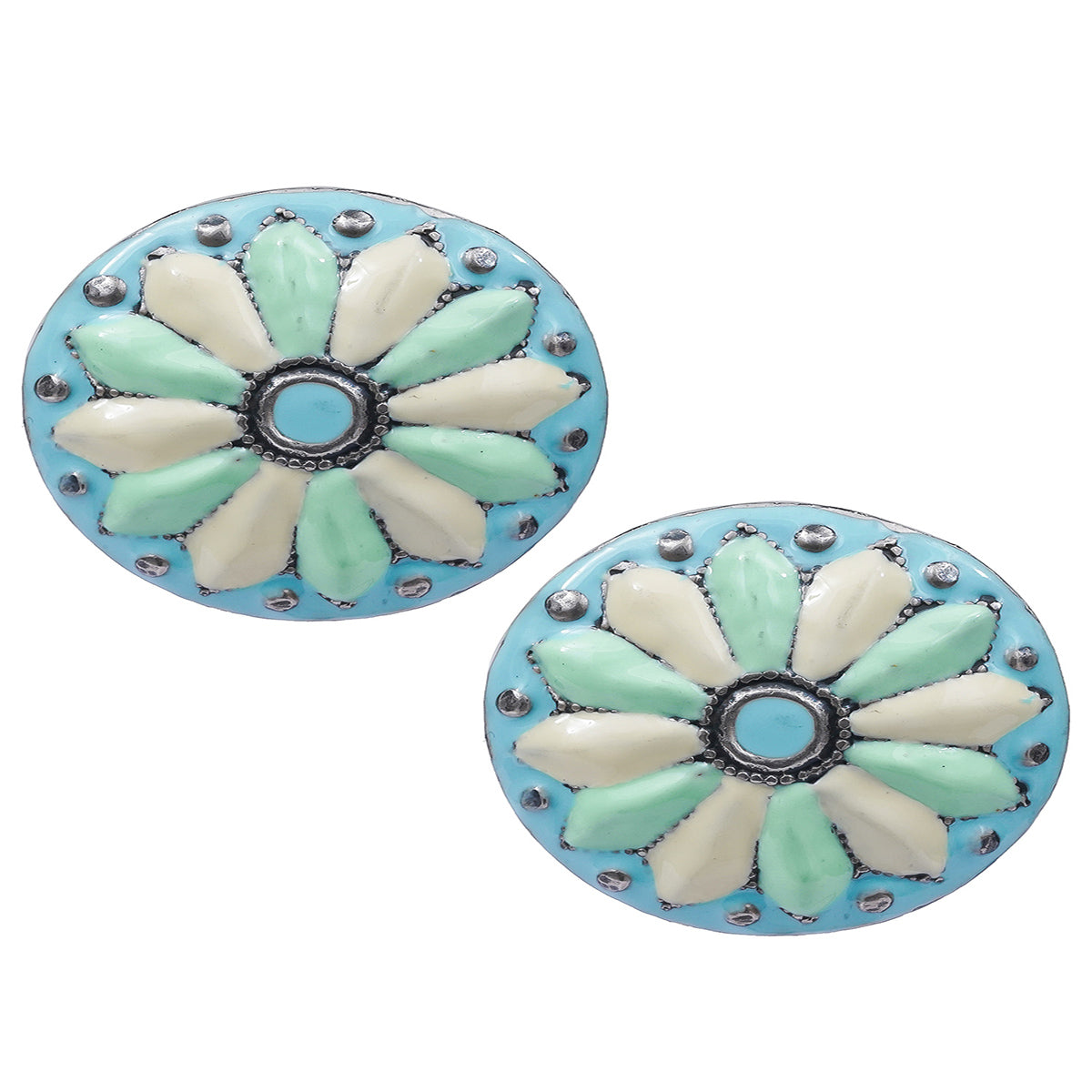 Pastel Colour Handcrafted Enamel Earring   - UMANG