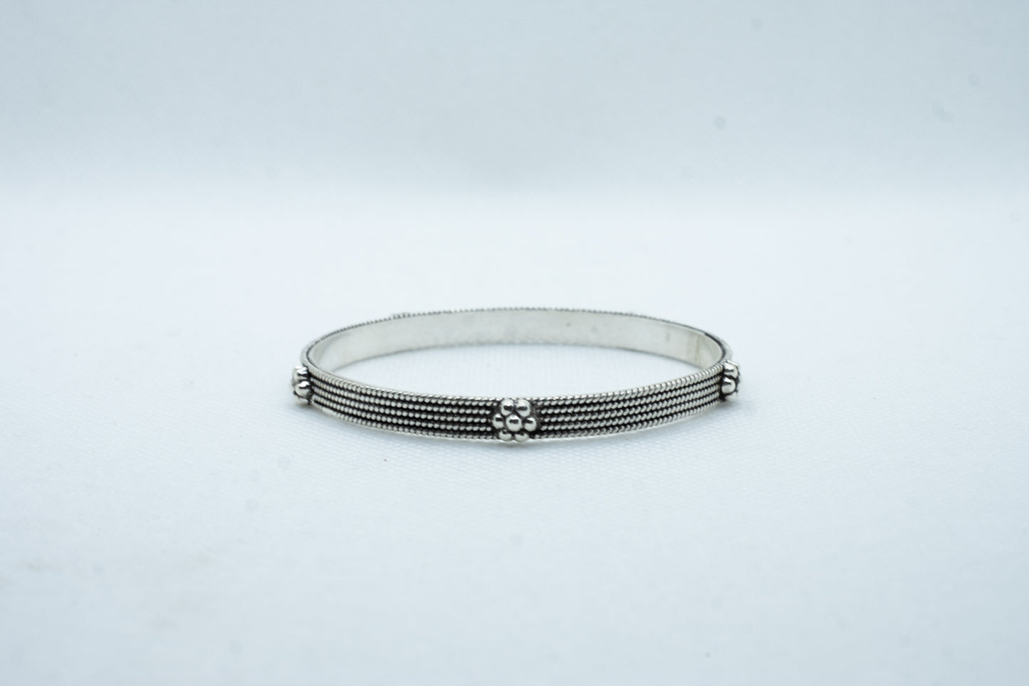 Flower Twisted Wire Bangle - ADA