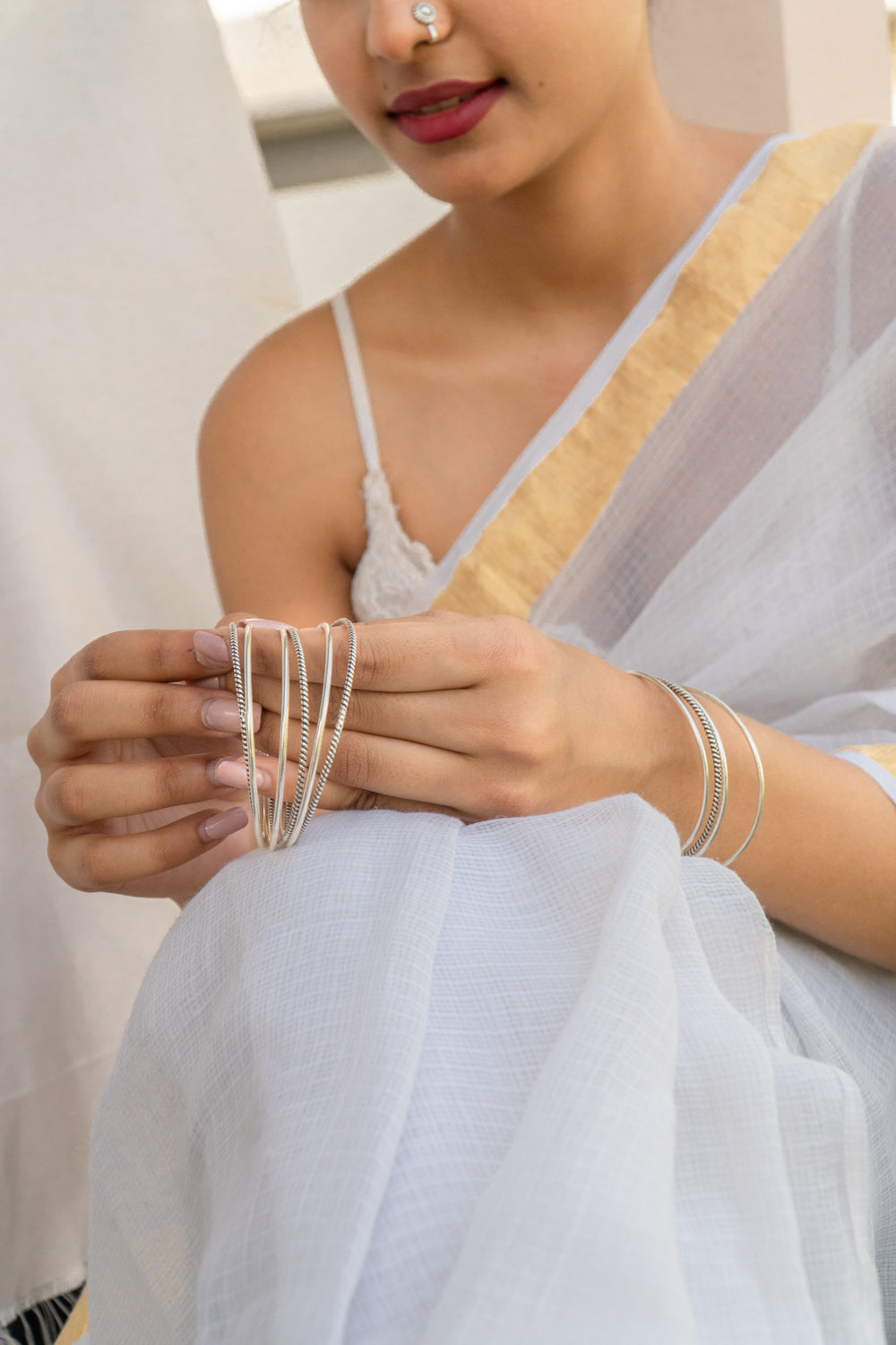 Twisted Wire Bangle - SAADHGEE