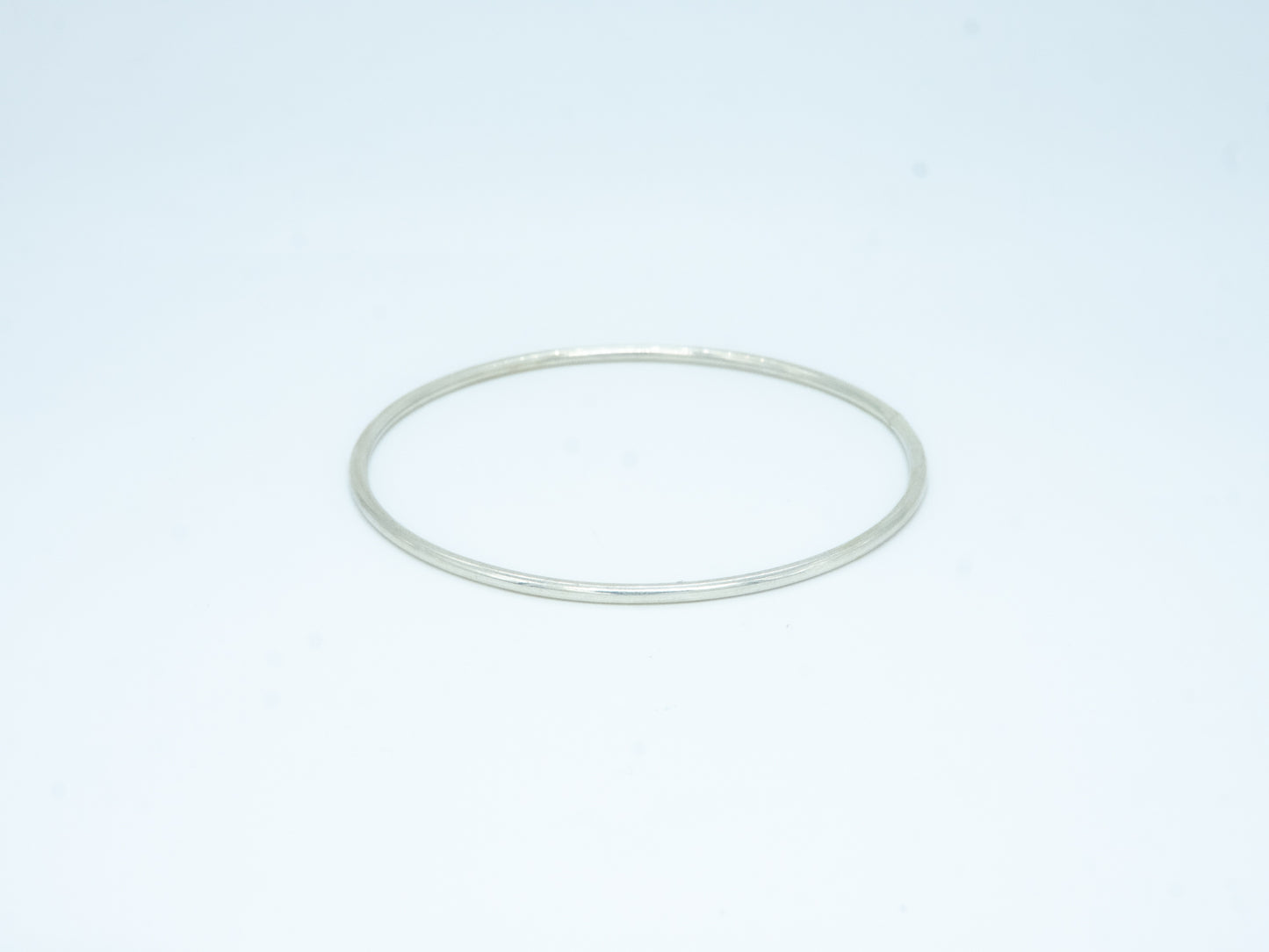 Plain Silver Bangle - SAADHGEE