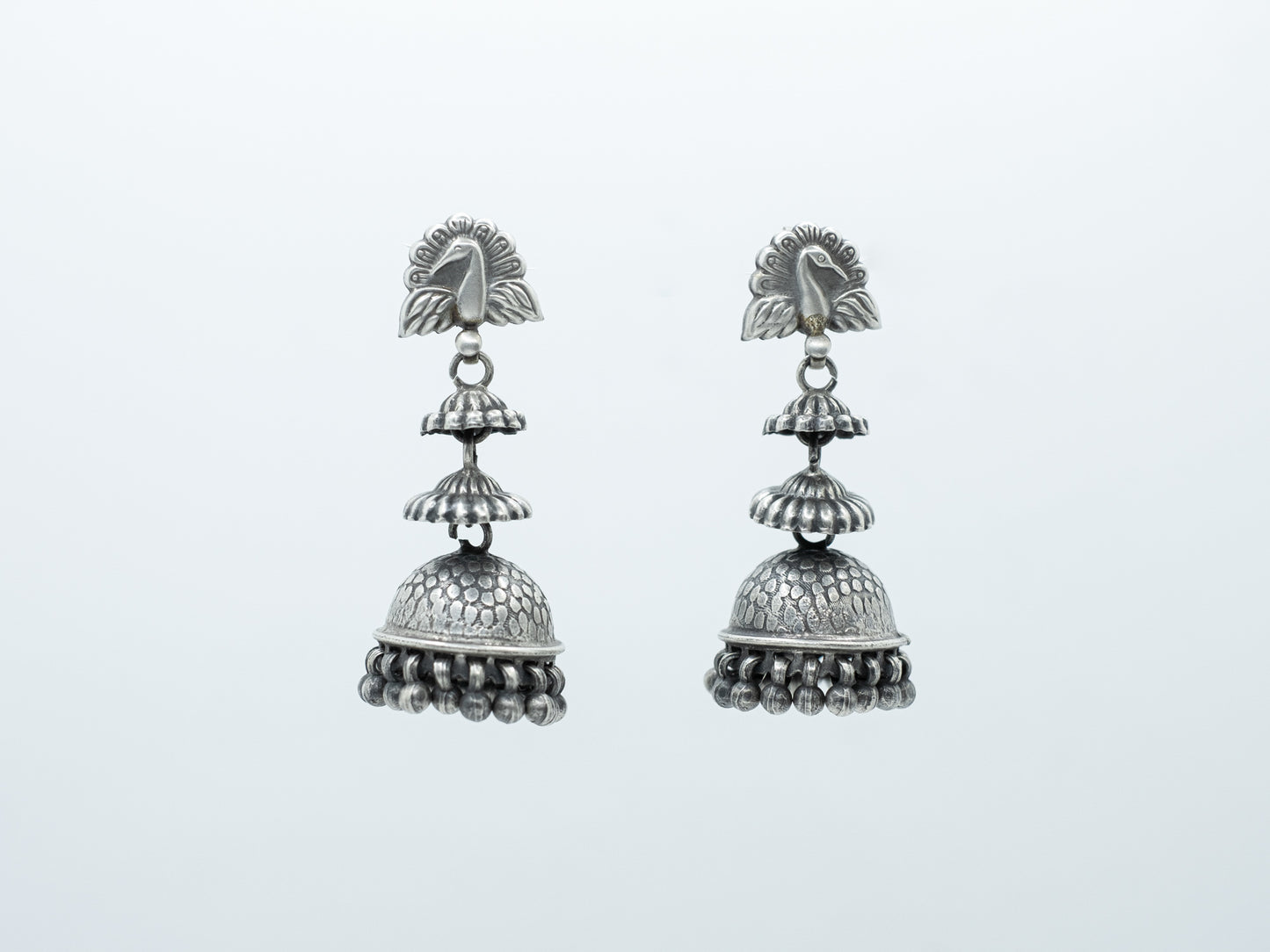 Peacock Three Layer Jhumki - ADA