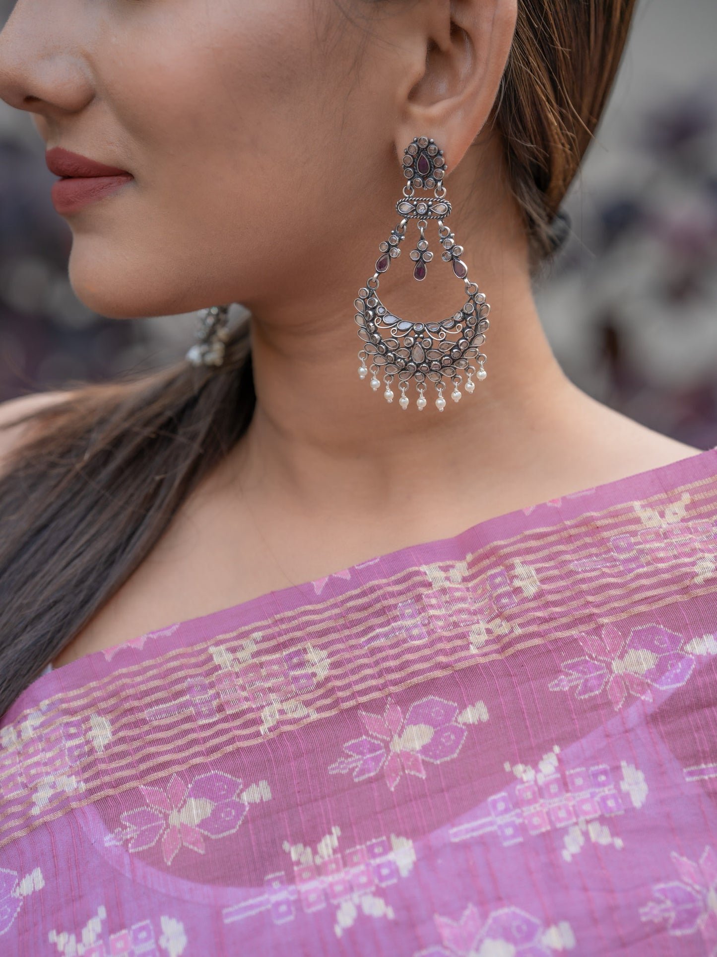 Crystal Chandbali Earrings - ADA