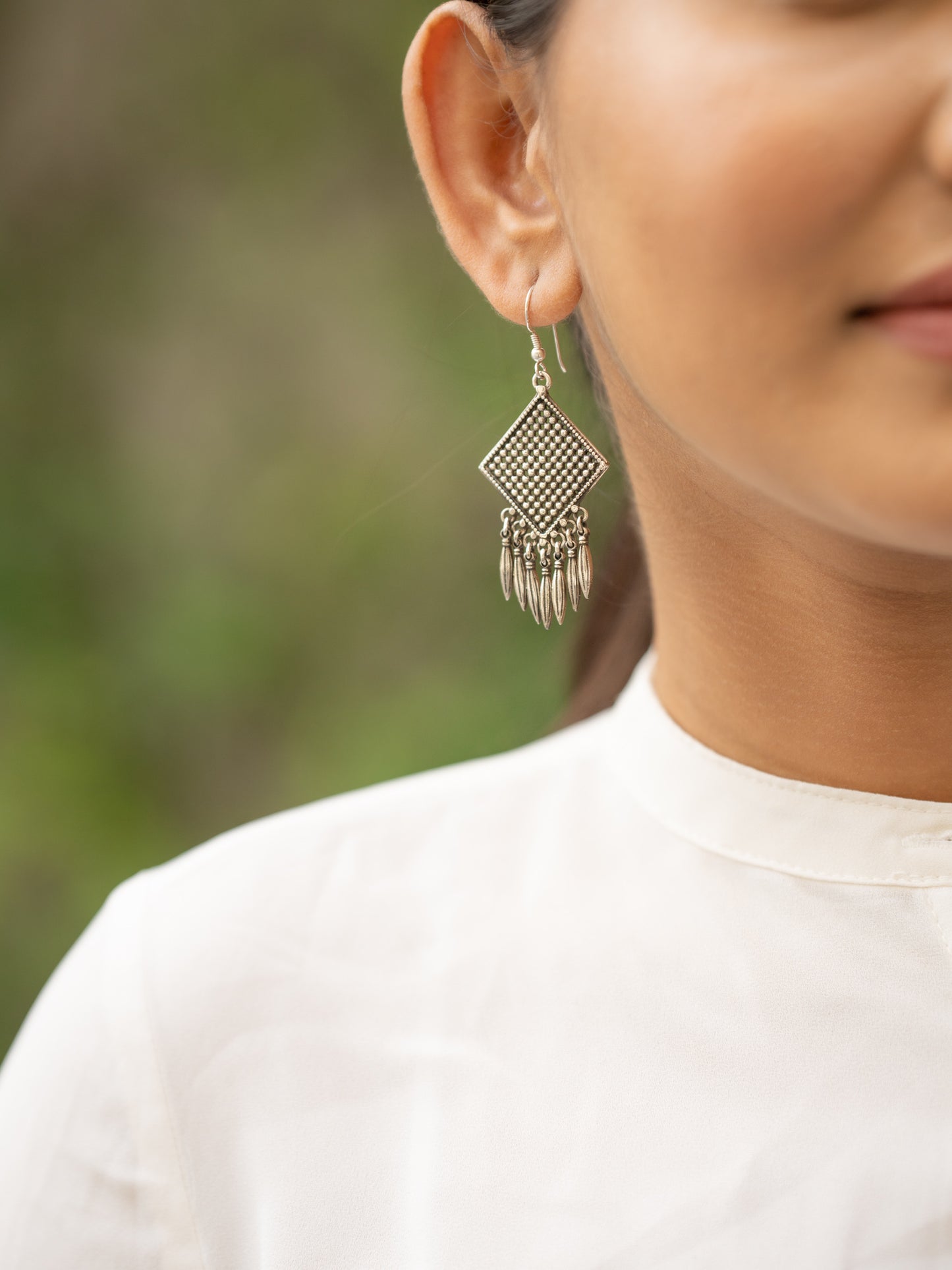 Diamond Dotted earrings - SAADHGEE