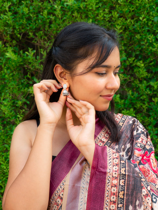 Flower Embossed Jhumki - ADA