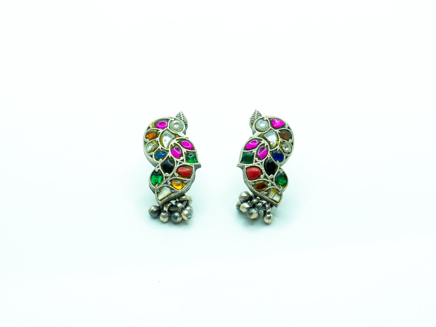 Multicolour Peacock Earrings - ADA